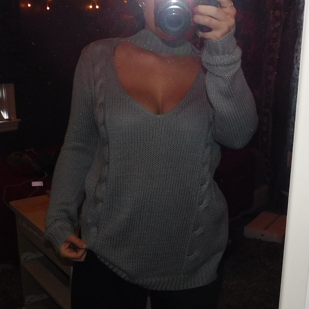 Sexy grey sweater